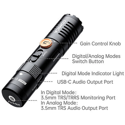 Comica Mini Cardioid Digital/Analog Shotgun Microphone for Cameras & Smartphones