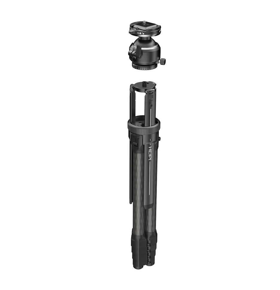 Heipi Carbon Fibre 3-in-1 Travel Tripod Kit